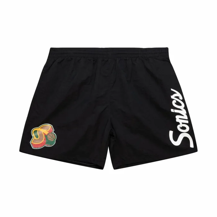 Men039s Shorts Mitchell and Ness Team Essentials Nylon Shorts Seattle Supersonics
