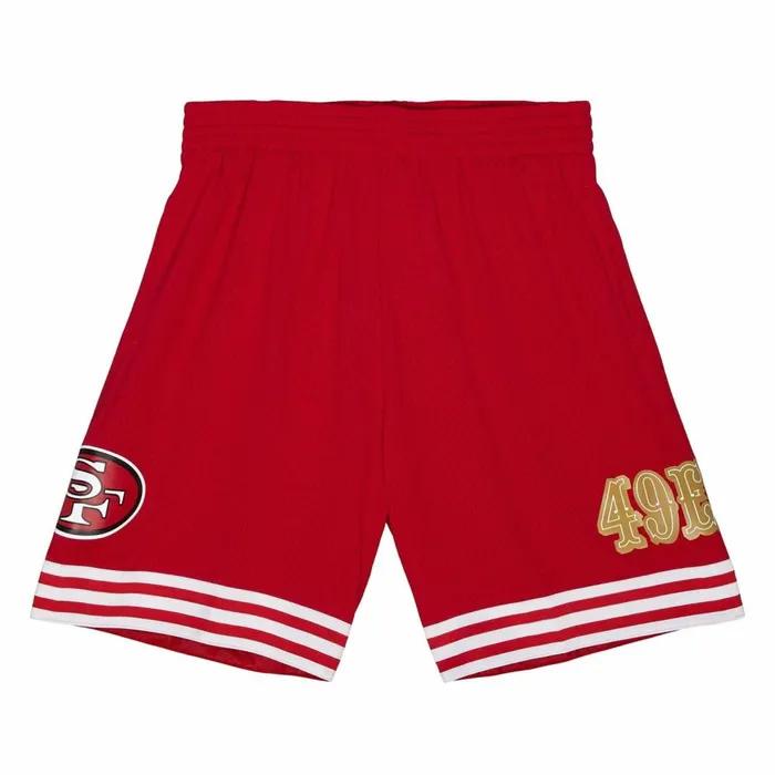 Men039s Shorts Mitchell and Ness Team ID Mesh Shorts San Francisco 49ers