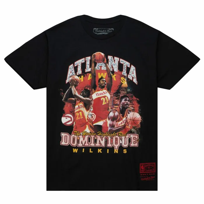 Men039s TShirts and Tops Mitchell and Ness Bling SS Tee HWC Atlanta Hawks Dominique Wilkins Men039s TShirts and Tops Mitchell and Ness Bling SS Tee HWC Atlanta Hawks Dominique Wilkins