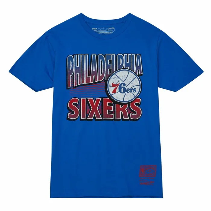 Men039s TShirts and Tops Mitchell and Ness Incline Stacked Tee Philadelphia 76ers Men039s TShirts and Tops Mitchell and Ness Incline Stacked Tee Philadelphia 76ers