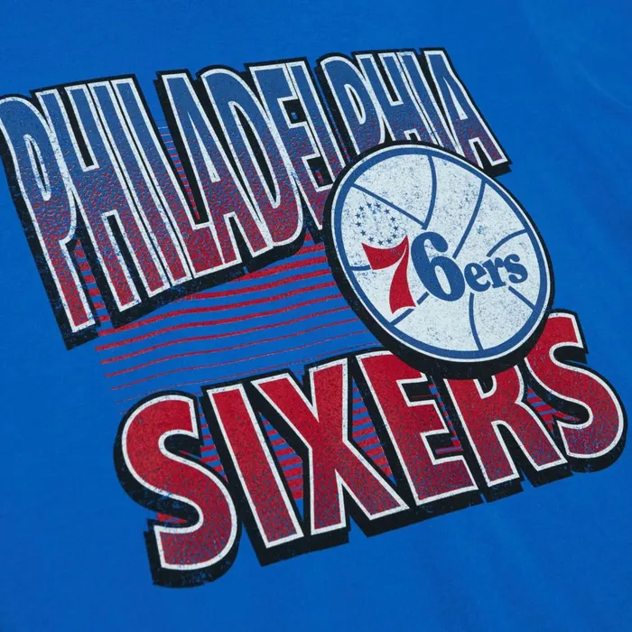 Men039s TShirts and Tops Mitchell and Ness Incline Stacked Tee Philadelphia 76ers Men039s TShirts and Tops Mitchell and Ness Incline Stacked Tee Philadelphia 76ers
