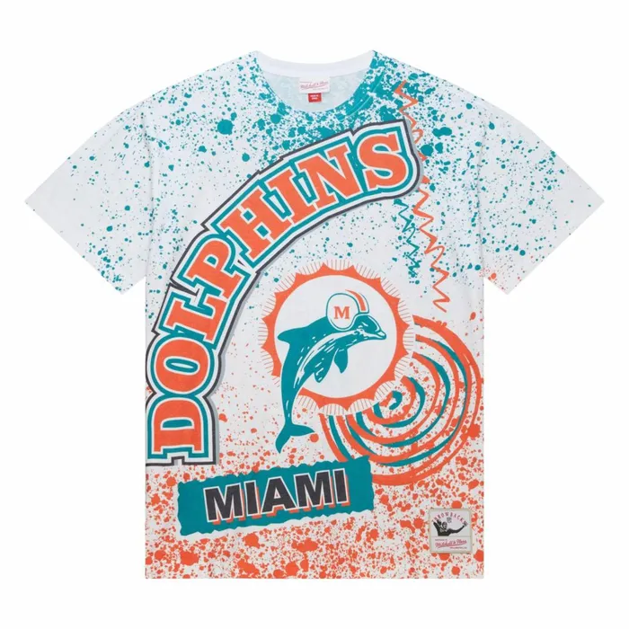 Men039s TShirts and Tops Mitchell and Ness Team Burst Sublimated SS Tee Miami Dolphins Men039s TShirts and Tops Mitchell and Ness Team Burst Sublimated SS Tee Miami Dolphins