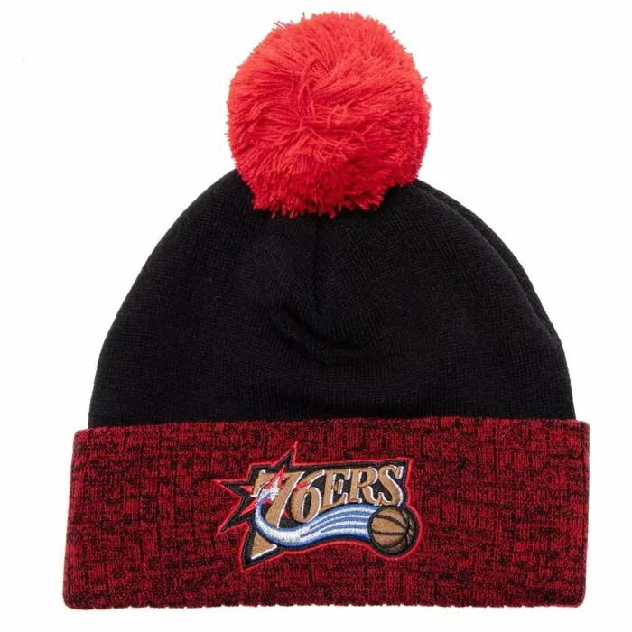 Men039sWomen039s Knit 154 Styles Mitchell and Ness Two Tone Pom Beanie HWC Philadelphia 76ers Men039sWomen039s Knit 154 Styles Mitchell and Ness Two Tone Pom Beanie HWC Philadelphia 76ers