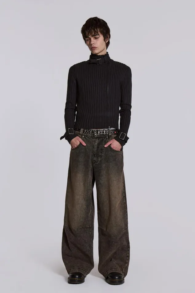 Men Acid Brown Colossus Jeans Jaded London Colossus Jeans