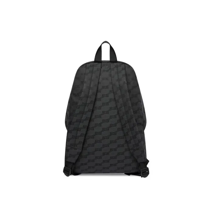 Men Backpacks Balenciaga Signature Medium Backpack Bb Monogram Jacquard Canvas In Black