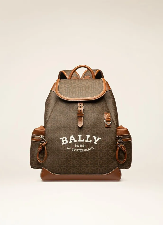 Men Bally Backpacks Cliford Small 8211 TPU Backpack In Brown