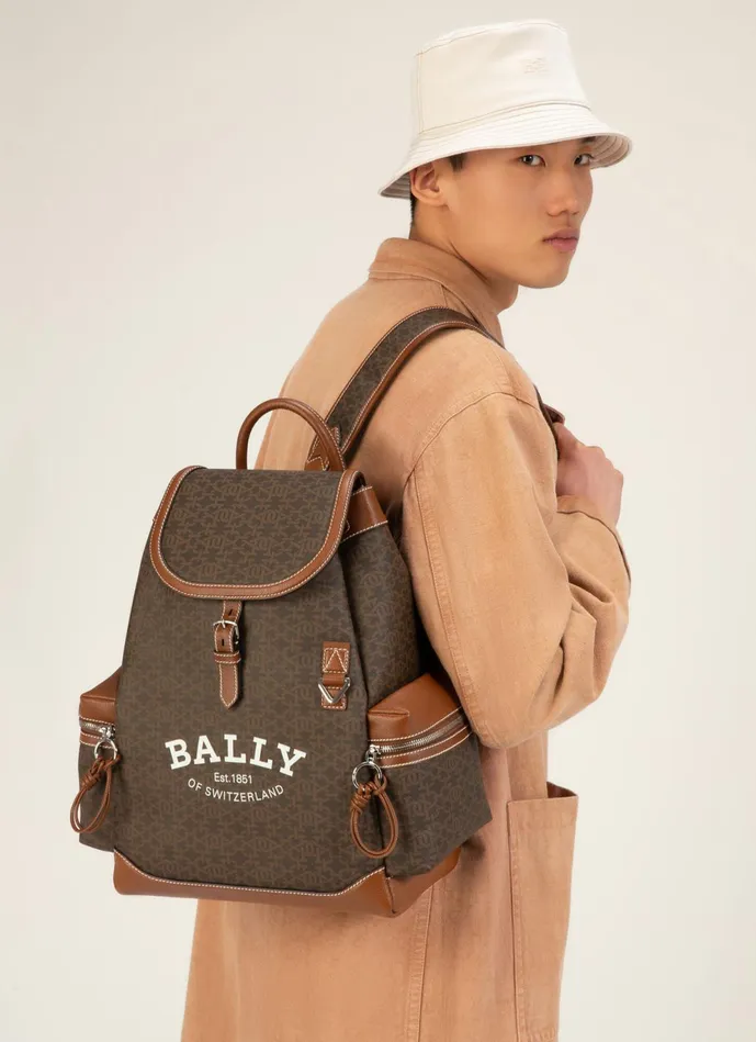 Men Bally Backpacks Cliford Small 8211 TPU Backpack In Brown