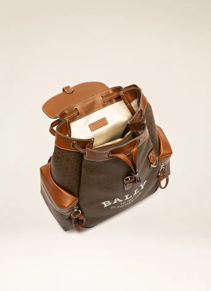 Men Bally Backpacks Cliford Small 8211 TPU Backpack In Brown
