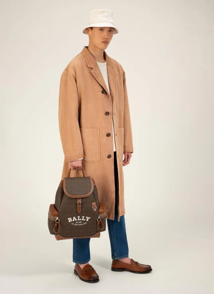 Men Bally Backpacks Cliford Small 8211 TPU Backpack In Brown