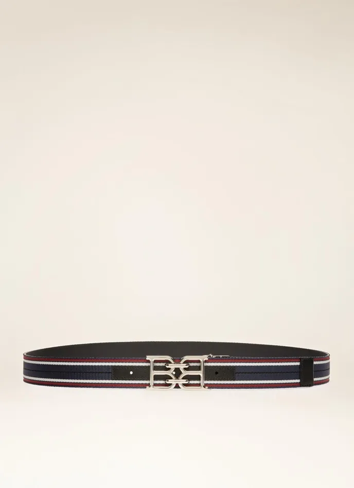 Men Bally Belts BChain 8211 Fabric 35mm Belt In Navy