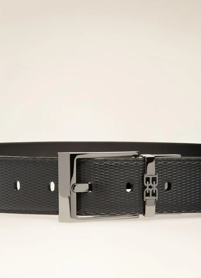 Men Bally Belts Parker 8211 Leather 35mm Belt In Black