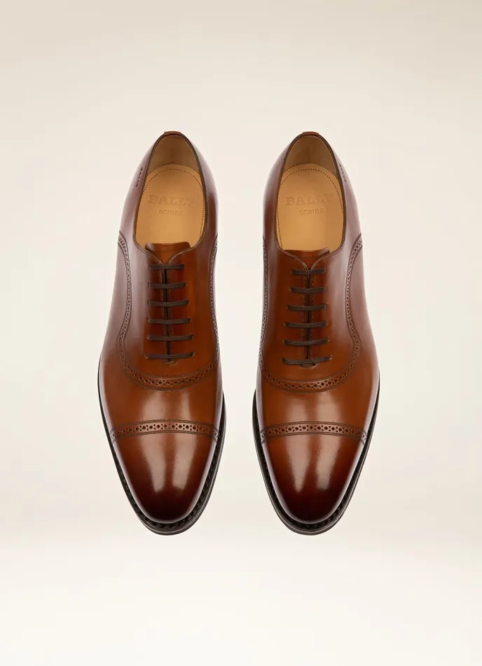 Men Bally LaceUps And Monks Scotch 8211 Leather Oxfords In Brown