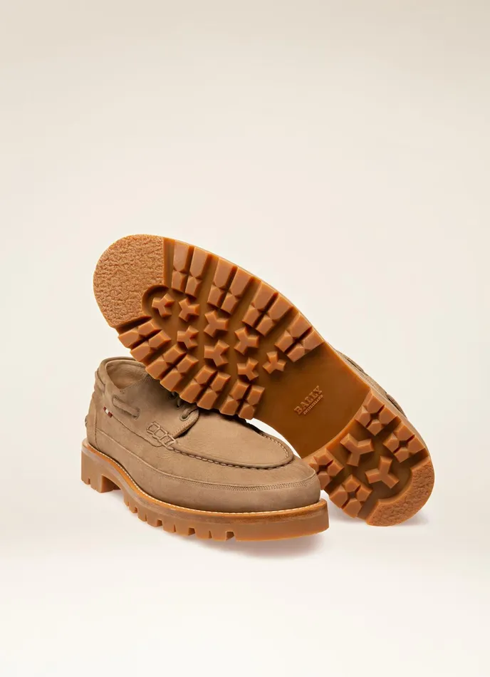 Men Bally LaceUps And Monks Traper 8211 Leather Derby In Taupe