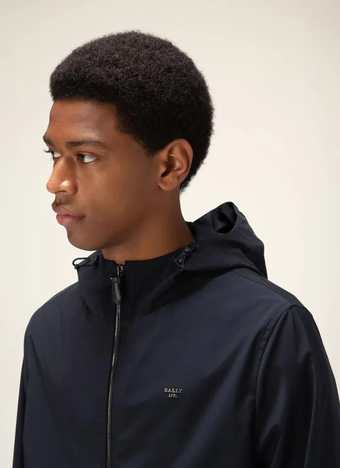 Men Bally Outerwear Hooded Blouson 8211 Polyester Outerwear In Black