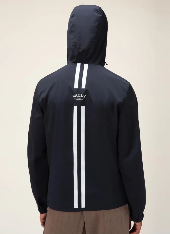 Men Bally Outerwear Hooded Blouson 8211 Polyester Outerwear In Black