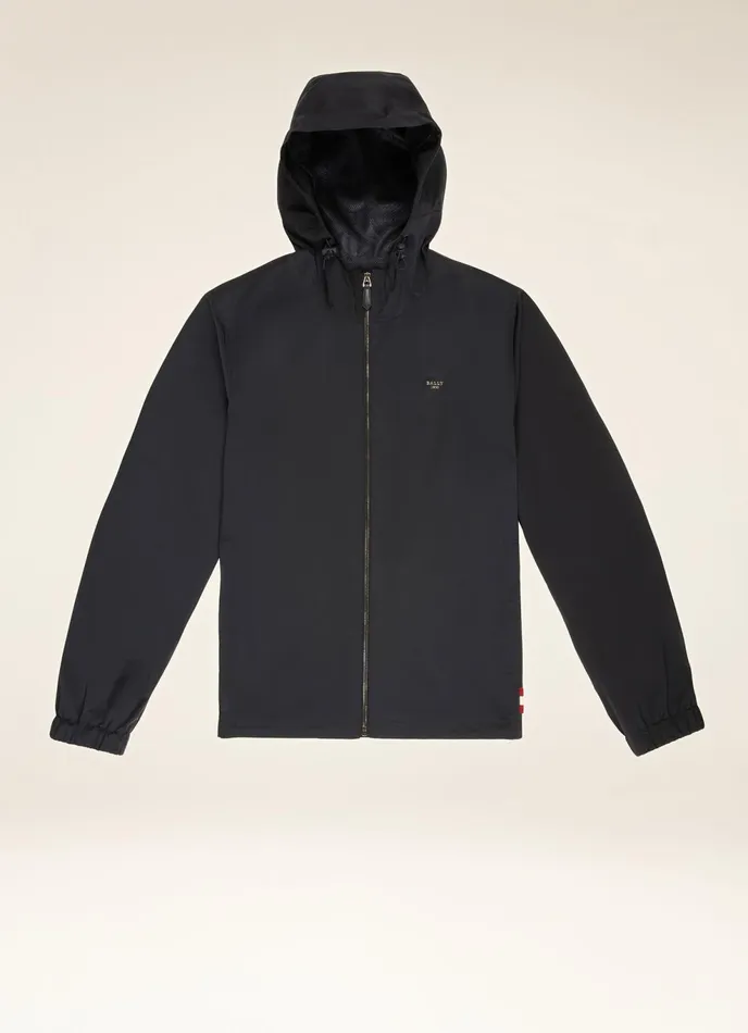 Men Bally Outerwear Hooded Blouson 8211 Polyester Outerwear In Black