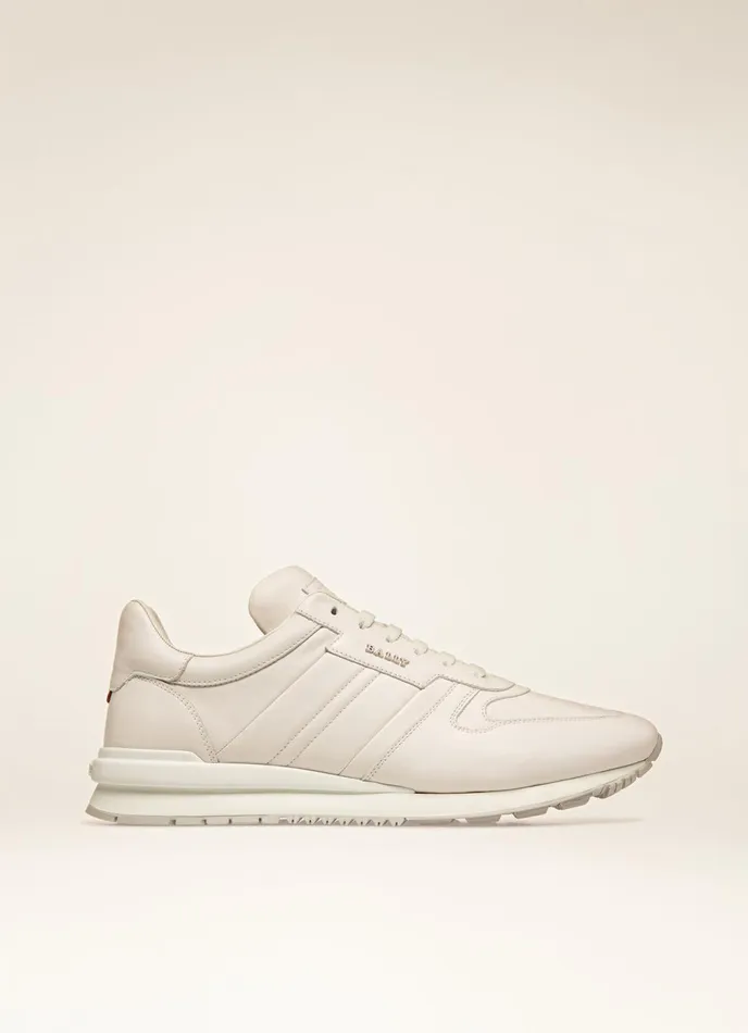 Men Bally Sneakers Asler 8211 Leather Sneakers In White