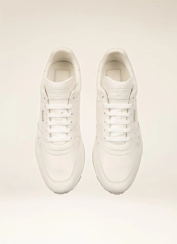 Men Bally Sneakers Asler 8211 Leather Sneakers In White