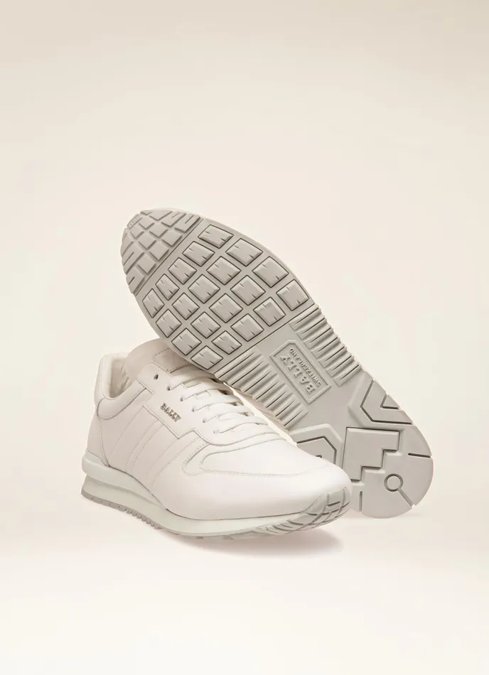 Men Bally Sneakers Asler 8211 Leather Sneakers In White