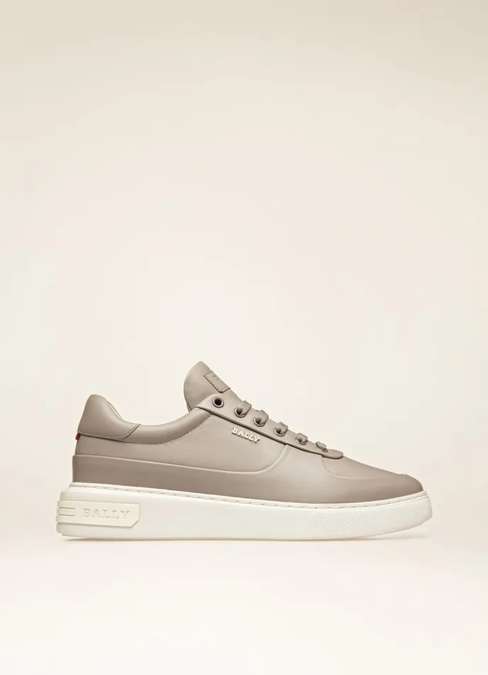 Men Bally Sneakers Manny 8211 Leather Sneakers In Grey
