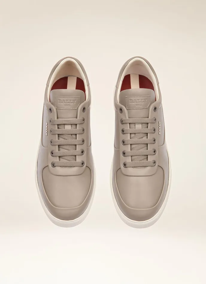 Men Bally Sneakers Manny 8211 Leather Sneakers In Grey