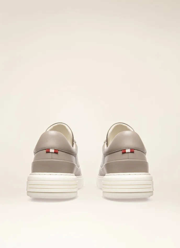 Men Bally Sneakers Manny 8211 Leather Sneakers In Grey