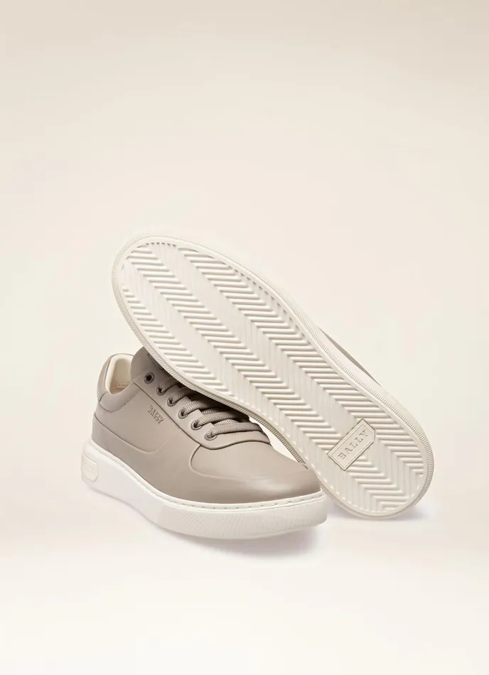 Men Bally Sneakers Manny 8211 Leather Sneakers In Grey