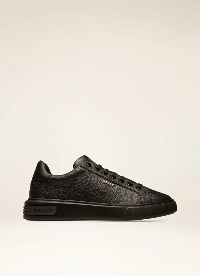 Men Bally Sneakers Miky 8211 Leather Sneakers In Black