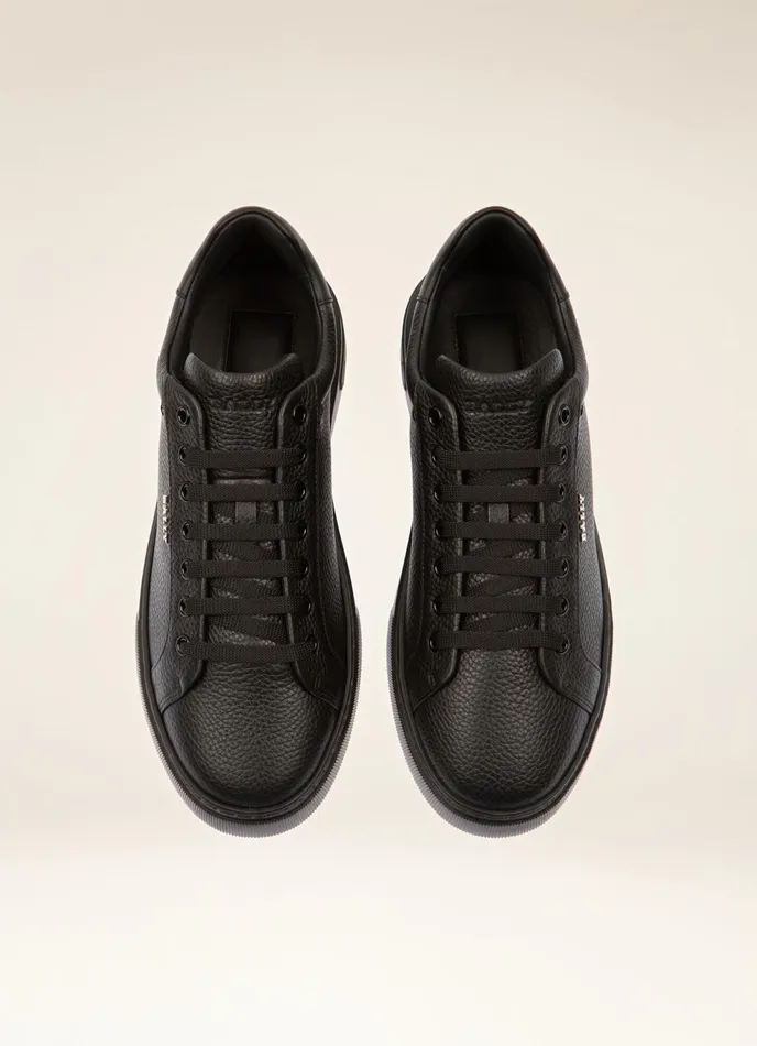 Men Bally Sneakers Miky 8211 Leather Sneakers In Black