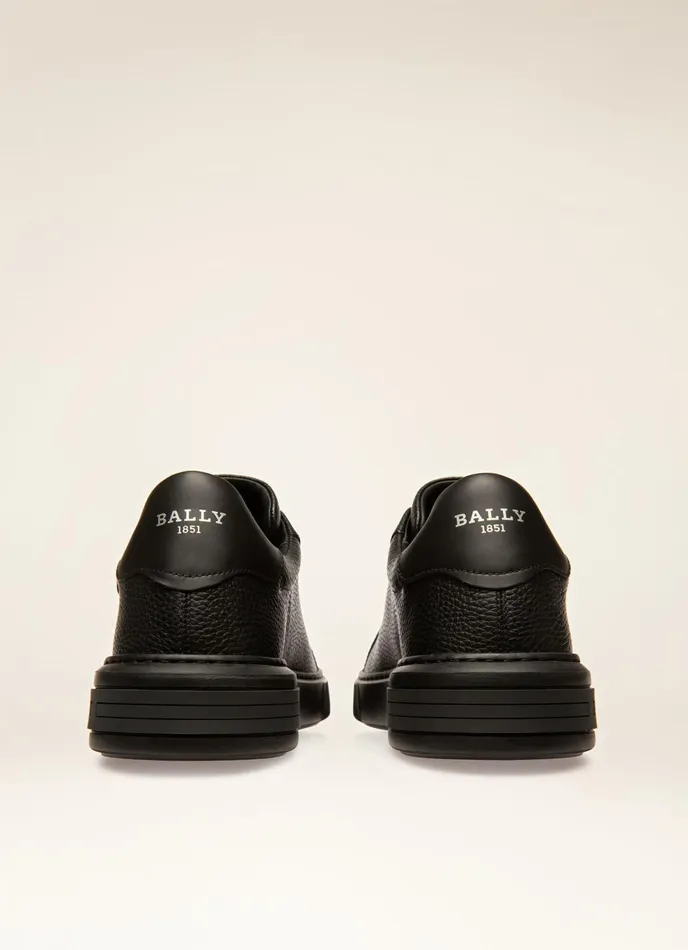 Men Bally Sneakers Miky 8211 Leather Sneakers In Black