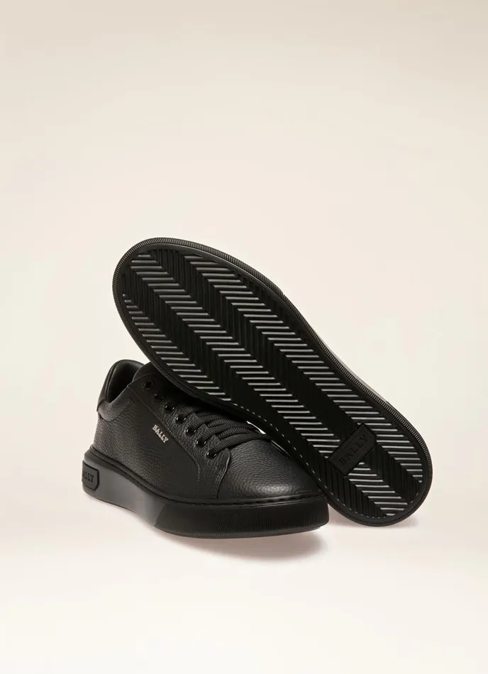 Men Bally Sneakers Miky 8211 Leather Sneakers In Black