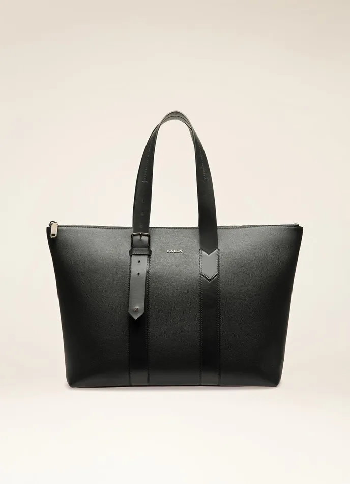 Men Bally Tote Bags Eland 8211 Leather Tote Bag In Black