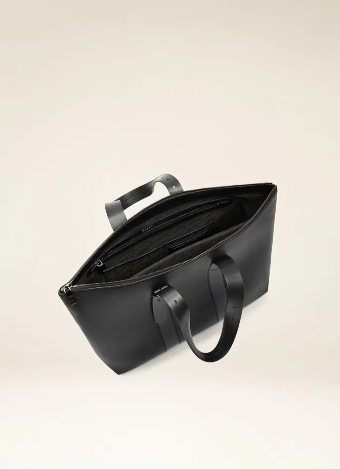 Men Bally Tote Bags Eland 8211 Leather Tote Bag In Black
