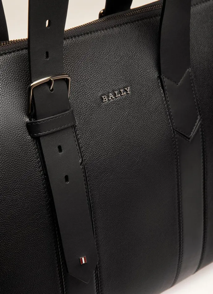 Men Bally Tote Bags Eland 8211 Leather Tote Bag In Black