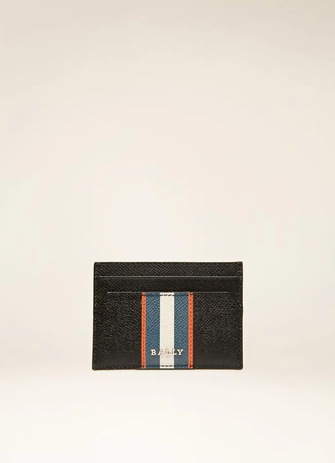 Men Bally Wallets Bhar 8211 Leather Card Holder In Black