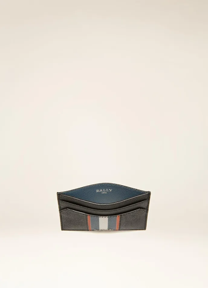 Men Bally Wallets Bhar 8211 Leather Card Holder In Black