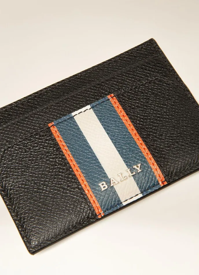 Men Bally Wallets Bhar 8211 Leather Card Holder In Black