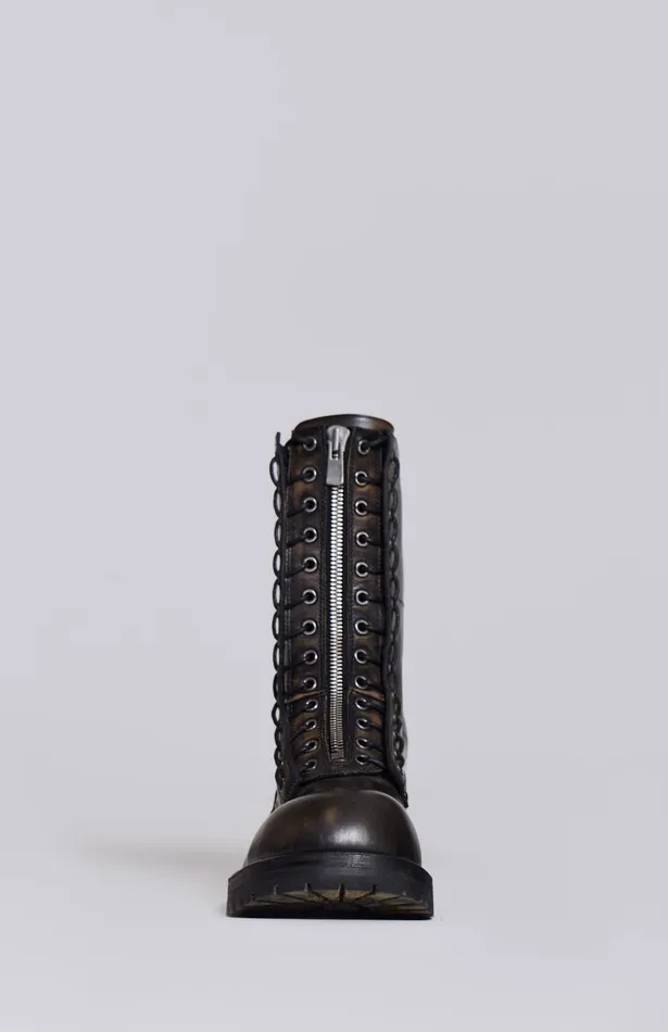 Men Black Zip Biker Boots Jaded London Footwear