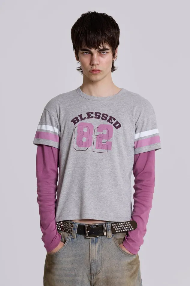 Men Blessed Double Layer Tee Jaded London TShirts and Vests