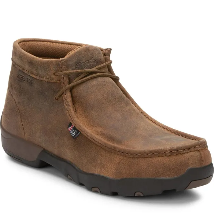 MEN Cappie Steel Toe Chestnut Justin Boots Work