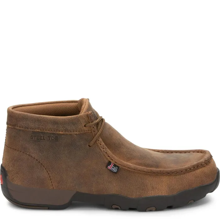 MEN Cappie Steel Toe Chestnut Justin Boots Work