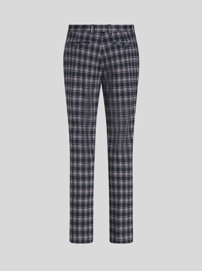 Men Check Cotton Trousers Etro Trousers
