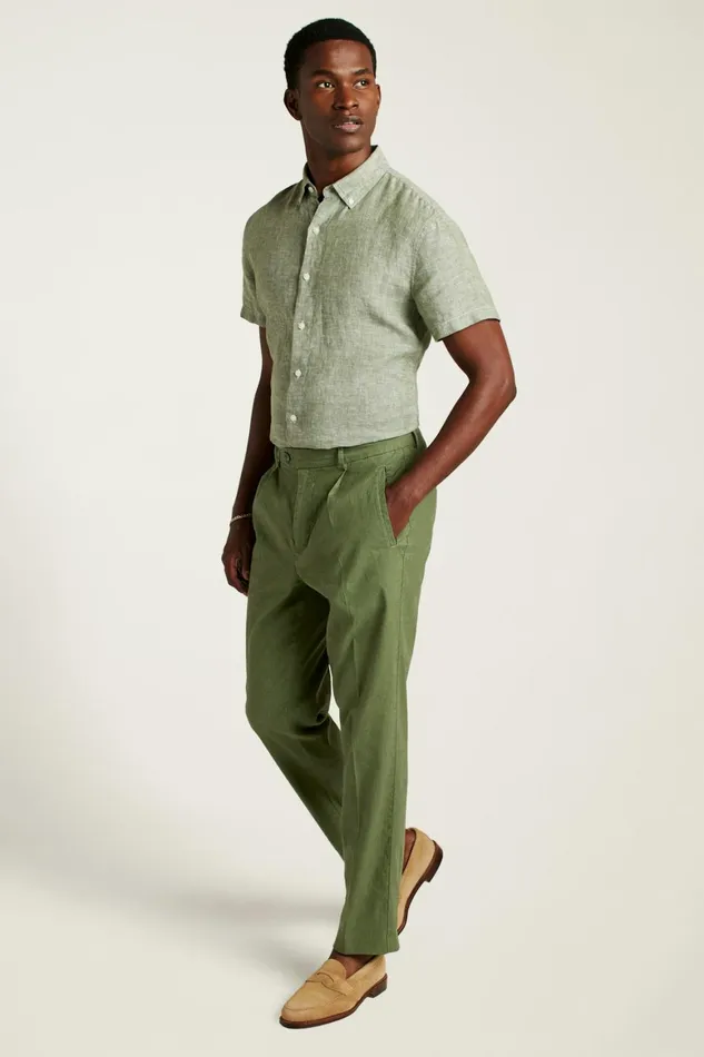 Men Coastal Linen Pant Green Juice Bonobos Seasonal Pants