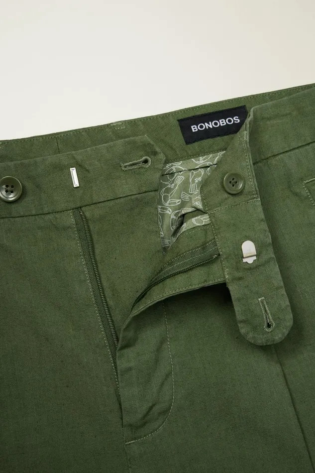 Men Coastal Linen Pant Green Juice Bonobos Seasonal Pants