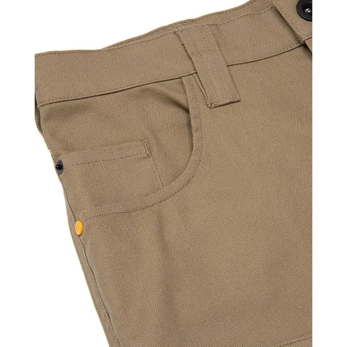 Men Double Front Stretch Canvas Straight Fit Utility Pant Cat Footwear Pants