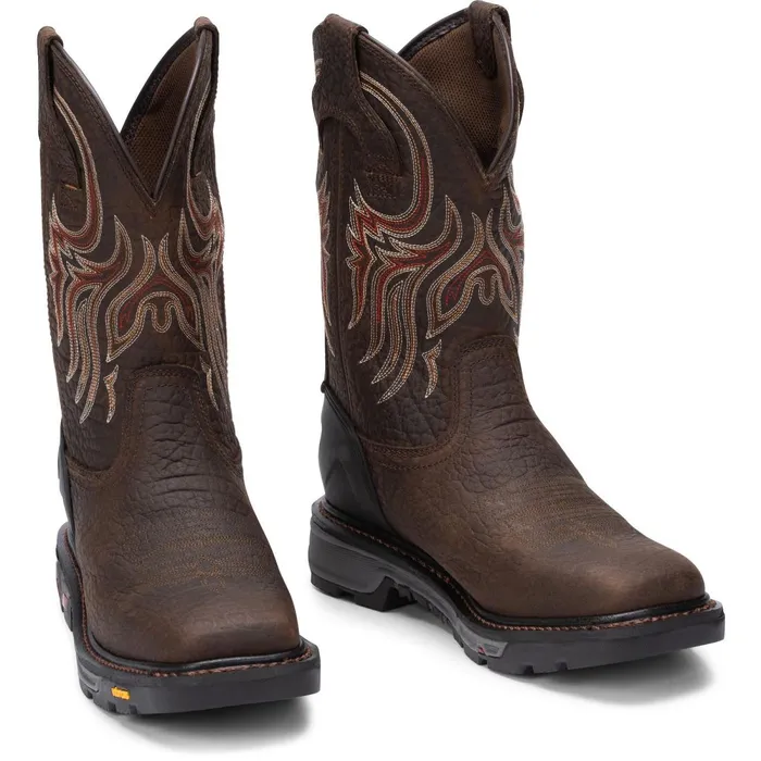 MEN Driscoll 11034 Work Pecan Justin Boots Work