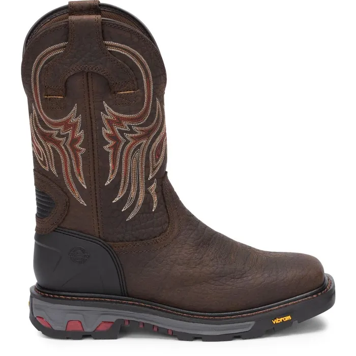 MEN Driscoll 11034 Work Pecan Justin Boots Work