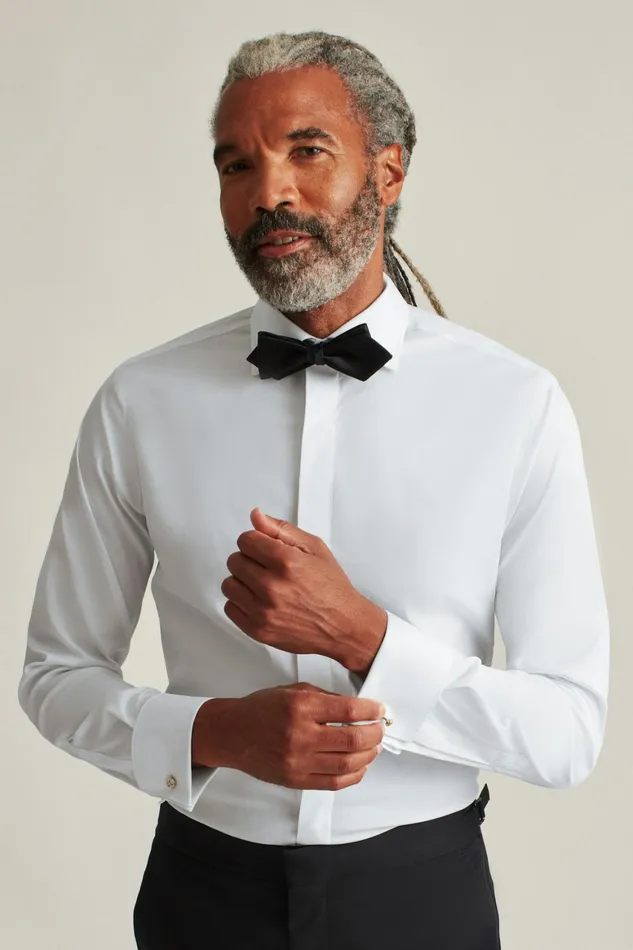 Men Empire Stretch Tuxedo Shirt White Bonobos Formal Dress Shirts