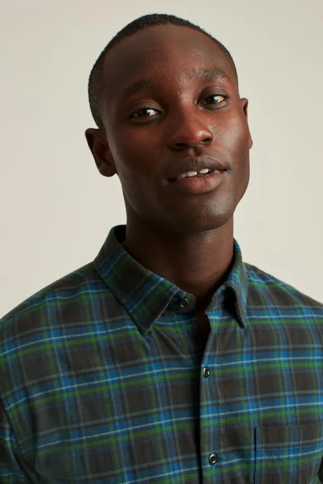 Men Everyday Lightweight Flannel Shirt Buttonwood Plaid Bonobos Casual Shirts