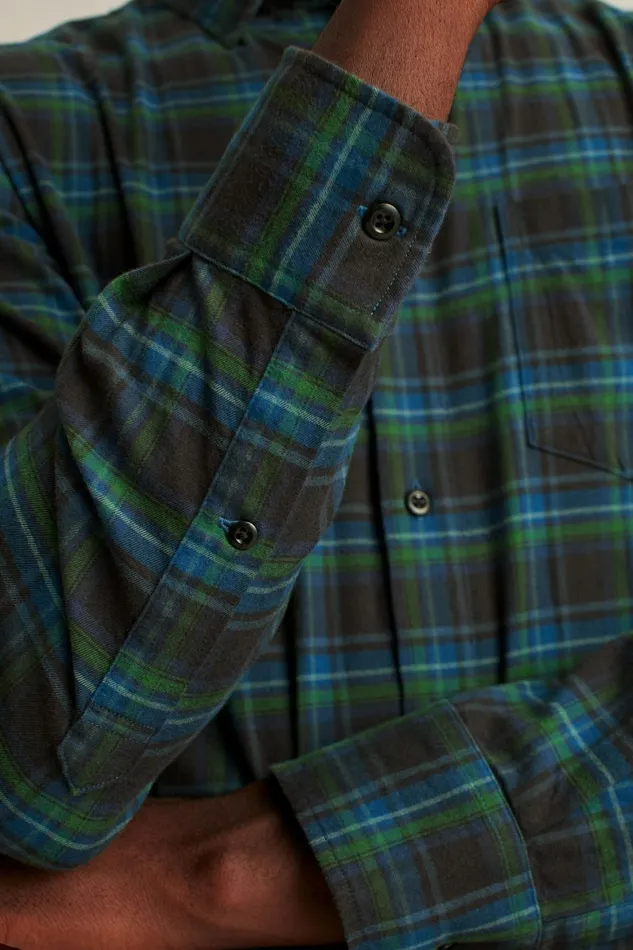 Men Everyday Lightweight Flannel Shirt Buttonwood Plaid Bonobos Casual Shirts